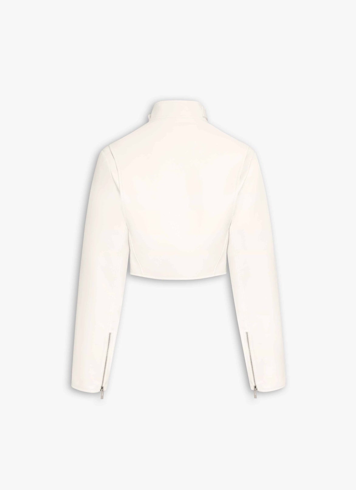 LEATHER MOTO JACKET ALAÏA WHITE LEATHER MOTO JACKET